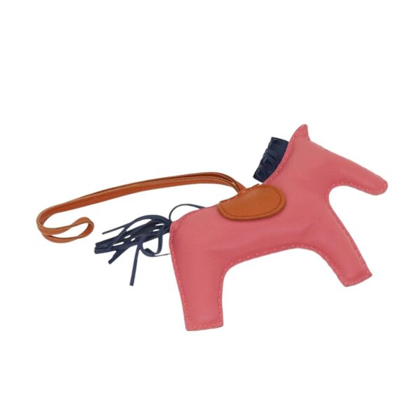 HERMES Rodeo Charm Leather Pink Auth - Picture 9 of 14